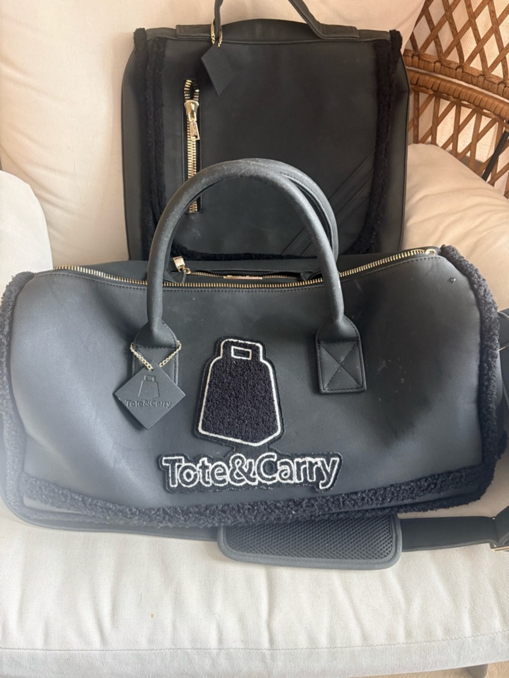Backpack and tote bag combo
Tote and Carry